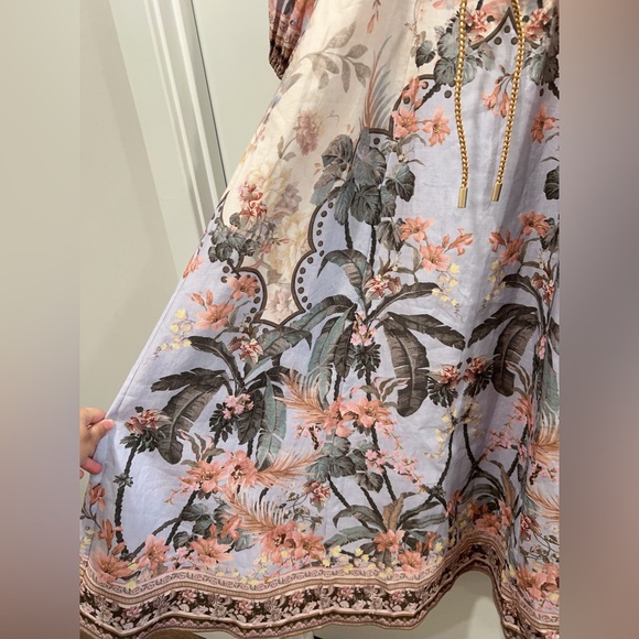 🔥NWT AU0 Zimmermann Wylie Off-The-Shoulder Midi-Dress - Picture 7 of 16